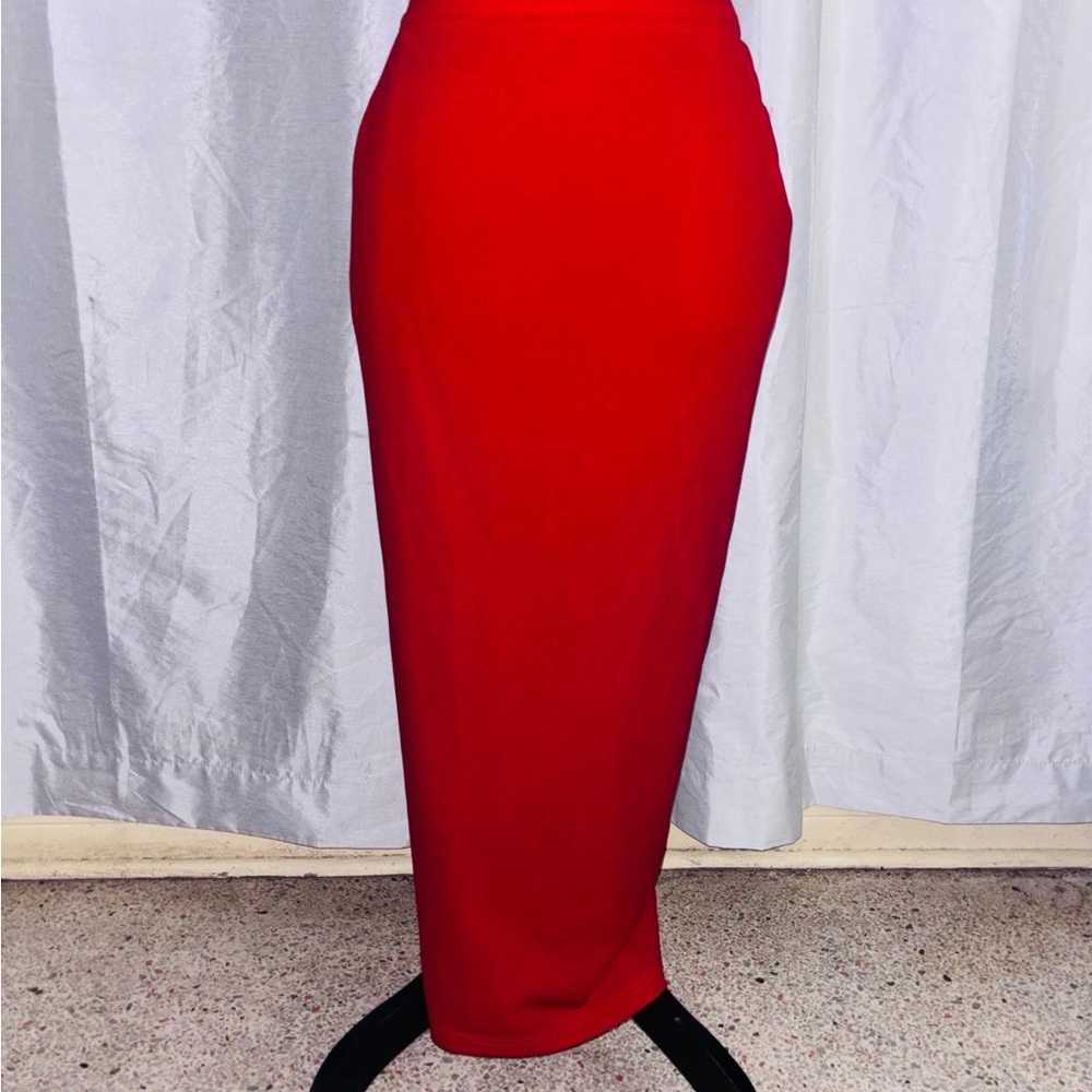 SHEIN Vibrant Red Pencil Skirt